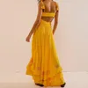 Vestidos informales Bohemio V NEC Patchwork Lace Long Dress Women 2024 Spring Lace-Up Tassel Plisado Maxi Summer Backless A-line