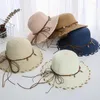 Berets Summer Creative Bow Women's Straw Hat Korean Leisure Vacation Beach Sun Protection And Sunshade Mainland China