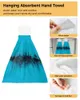 Towel Abstract Ink Blue Black Hand Towels Home Kitchen Bathroom Hanging Dishcloths Loops Quick Dry Soft Absorbent