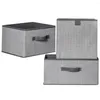 Storage Bags 3 Pcs Clothes Case Bedroom Organizer Bins Fabric Wardrobe Clothing Holder Organizing Basket Container Household