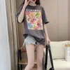 新しいスタイルデザイナーTシャツピュアコットンショートスリーブTシャツファッションカジュアルレディースTシャツの手紙