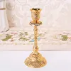 Candle Holders A50I Metal Holder Stand Candelabra Taper Golden Candlestick Floral Peacock Embossed Wedding Event Party