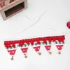 Dog Apparel Christmas Neckerchief Scarf With Jingling Bell Cat Warmer For Puppy