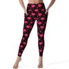 Pantalon actif Animal Imprimé Yoga Flamingos Pink Runing Leggings High Taist Sport Sport Casual Graphic Legging Gift