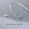 Ссылка браслеты 925 Стерлинговое серебряное геометрическое шестигранное браслет для женских свадебных аксессуаров для женских модных аксессуаров