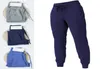 2022 calças de estúdio feminina pronta para atar elástico elástico de alta cintura ioga esportes de corrida de correr calças de moletom lixo 6530063