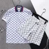 Męskie dresy mody Summer T koszule + szorty Zestawy odzieży z literami Casual Streetwear Trend Suits Mężczyźni oddychające TEE PANTY 4 kolory