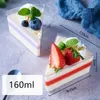 Kubki jednorazowe słomki 20pcs Kreatywne grube twarde plastikowe trasnparent ciasto tiramisu kubek ślubny przyjęcie urodzinowe uprzejmy pudding deser