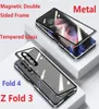 Case di privacy in metallo per Samsung Galaxy Z Fold 4 2 Fold 3 casi Schermo vetro Protettore magnetico Anti -peeping a doppia facciale cover3083750