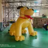 8mh (26 Fuß) mit inblasbarem Gebläse in aufblasbarer gelbe Hund Weihnachtshunde Luftballons Spielzeug auf dem Boden für Partydekoration Tiergeschäfte und Haustiere Krankenhäuser Werbung