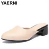 Pantofole Yaerni 2024 Donne Summer Office Lady Slide Fashi