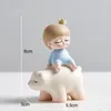 Figurines décoratives Creative Cartoon Doll Resin Small Ornaments Living Room Bedroom TV armoire de bureau décoration de bureau Crafts Couple mignon