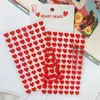 Rosso Wrap Red Heart Adesivi di Corea Materiale di scrapbooking PO Journal's Toy's Toy's decorativo in tessuto 3D in feltro di cartoleria adesiva