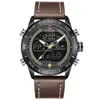 Naviforce Wristwatches Brand Luxury Marca MenS Moda Sport Watches Men Quartz Analog Relógio Digital Couro Exército Militar de relógio Relogio Masculino High Quality