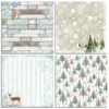 Gift Wrap 24 Sheets 6 "X6" Sounds of Snow Snow Patter Paper Pad Pad Booking Pack Handmade Craft Achtergrond Alinacraft