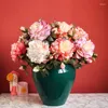 الزهور الزخرفية محاكاة Jiaobian Peony Garden Wedding Handheld Flower Home Table Windown Decoration Micro