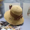 Женщины Berets Женщины Большой края ковша шляпа Япония соломенная квартира купола солнце
