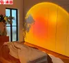 Атмосфера светодиодная ночная световая радужная лампа Sunset Lamp для домашнего кофейного магазина фон стены украшения USB Работайте настольные лампы6195609