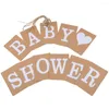 Décoration de fête "Baby Shower" Papier Banner suspendu Po Props Butin avec une forme de cœur pour les décorations