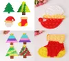 New Christmas series toy rainbow macaron tie dye Xmas tree stocking hat push bubble poo-its board game party ornament kids gifts anti anxiety toys H923HR4R4802318