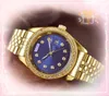 Men de super mode populaire Femmes Quartz Watch Day Date Horloge Top Brand Relogio Feminino Afficier All The Crime Super Diamonds Ring Dot Wristwatch Cadeaux