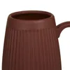 Vasos 7 "W 12" V Vaso de cerâmica vermelha com alças com alças de 2