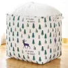 Sacs de rangement Youfen Tissu Panier à coton coton et lin Finishing Sac Couette pliant Lauderie