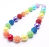 Enfant coloré entier Collier Chunky fini DIY jolie arc-en-ciel Bubblegum perle