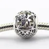 Vintage Letter K Clear CZ Silver Beads Fits Bracelets Authentic Sterling-Silver Bead DIY Charm Wholesale Charms LE015-K7883117