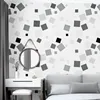 Fonds d'écran modernes simples en noir et blanc à carreaux PVC Fond d'écran épaissi en relief en relief fond de chambre