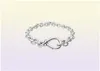 Kvinnor Fashion Chunky Infinity Knot Chain Armband 925 Sterling Silver Femme Jewelry Fit Beads Luxury Design Charm Armband Lady Gift With Original Box7723370