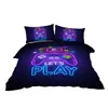 Gaming Bedding Sets for Teens Boys Video Games Comforter Cover Set Decorative 3 Piece Duvet Cover with 2 Pillow Shams 240329