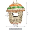 その他の鳥の供給屋外ハンギングハチドリの巣の巣3.5cmのドア天然手織り小屋裏庭の庭の装飾ギフト（12 x 13cm）