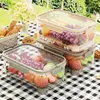 Bouteilles de rangement Boîte de réfrigérateur Organisateur de réfrigérateur empilable avec couvercles BPA sans bacs alimentaires pour les légumes Boissons Fruit Kitchen