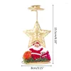 Candle Holders Christmas Metal Tealight Holder Cute Santa Claus Doll Hollow Out Tree Elk Snowflake Star Iron Art Candlestick