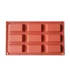 Baking Moulds 9 Cavity Financier Silicone Cake Mold Golden Brick Shape Cookies Chocolate Bakeware Tray Pastry Tools M536