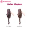 FORLISEE Female Color Half Tied High Pony Tail Dopamine Fried Dough Twists Boxing Braid