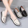 Casual Shoes Female Single Shoe Flat For Women Leather Sneakers Comfortable Walking Footwear Fashion Large Size Loafers