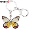 Tornari di gioielli anime acrilici Patten Pieridae Butterfly Keyrings for Women Girl Bag Walet Car Key Holding Charms Gift