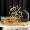 Figurine decorative rotabili decorazioni per libreria a ruota panoramica rotanti decorazioni per soggiorno- camino o regalo da scrivania per amico