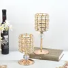 Kandelhouders Crystal Holder Gold Iron Art Cup European Wedding Decoration Metal Artifact