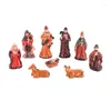 Decorative Figurines Holy Family Figurine Home Decorations Crib Resin Catholic Religious Christmas Nativity Church R7UB