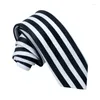 Bow Ties Mens Anime Cospaly Necktie Japanese Black White Striped Neck Tie Costume Props