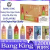 Bang King 12000 sbuffi Vapes Vapers Desechebles Puff 12000 12k Uzy Vapes usa e getta Desecheble Bang King Puffs E sigaretta 0% 2% 3% 5% Kit di penna vape personalizzabile