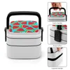 Dinnerware Watermelon Pattern Bento Box Portable Lunch Wheat Straw Storage Container Funcases Fun Cases 4Ogo Color Colour Pink