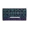 Wallets Brand feminino clipe de dinheiro luminoso tri-dobra geometria longa bolsa longa