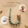 Beech Wood Chew Bead Pacifier Clips Dummy Chain Holder Born Soother Chains Nipple For Babies Toing Toy Baby 240409