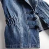 Vestes pour femmes jeans de printemps ves à manteaux sans manches minces à manteau court causal bleu gilet tops automne