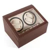 Blackbrown High Quality Watch Winder Automatisk Display Box Luxury Storage Sätt ner 10 240412