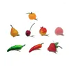 Haaraccessoires Simulatie Fruit Hairclip Set van 10 voor meisjes Carnavals Party Pin Vrouwen schattige clip Kinderen verkleed Barrettes